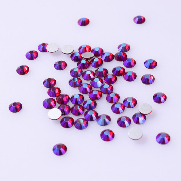 Dark Siam AB Glass FlatBack Rhinestones Silver Back WholesaleRhinestone