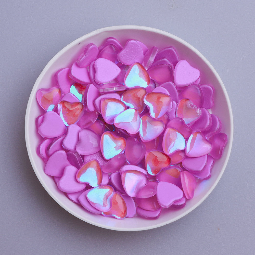 Heart Shape Mocha Purple Flat Back Fancy Rhinestones Secondary image
