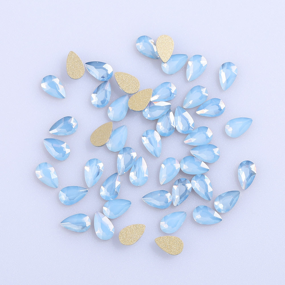 Raindrop Shape Blue Opal Flat Back Fancy Rhinestones WholesaleRhinestone