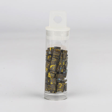 Miyuki Tila Glass Seed Beads Opaque Yellow Picasso TL-4519 WholesaleRhinestone
