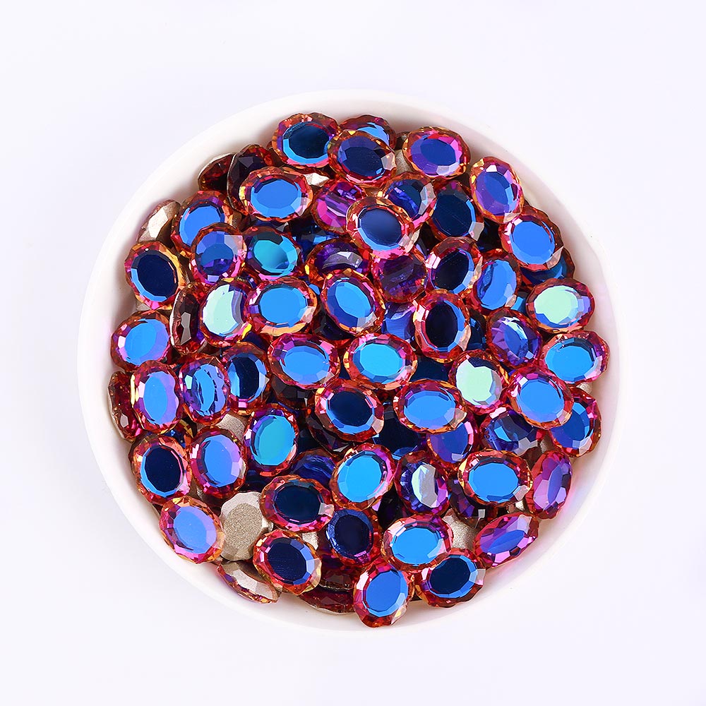 Purple Volcano Magic Mirror Shape Pointed Back Fancy Rhinestones For Nail Art WholesaleRhinestone