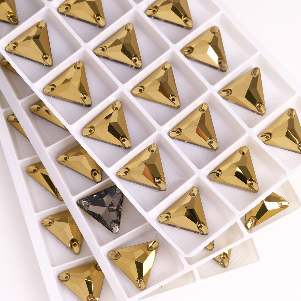 Dorado Triangle Shape High Quality Glass Sew-on Rhinestones WholesaleRhinestone