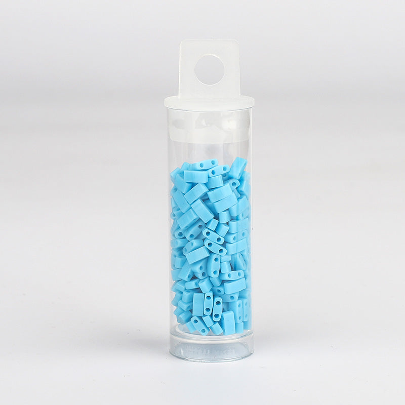 Miyuki Half Tila Glass Seed Beads Opaque Turquoise Blue HTL-413 WholesaleRhinestone