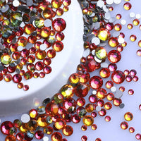 Mixed Sizes Red Volcano FlatBack Rhinestones For Nail Art WholesaleRhinestone