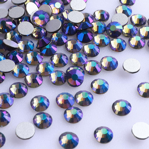 Black Diamond AB Glass FlatBack Rhinestones Silver Back WholesaleRhinestone