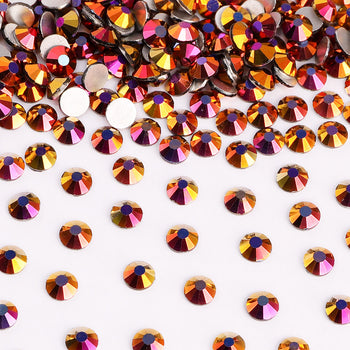 Golden Magic Glass FlatBack Rhinestones Silver Back WholesaleRhinestone