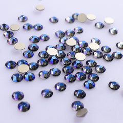 Purple Shadow Glass Flat Back Glue-On Rhinestones 16 Cut Facets In Bulk WholesaleRhinestone