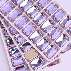 Violet Octagon Shape High Quality Glass Sew-on Rhinestones WholesaleRhinestone