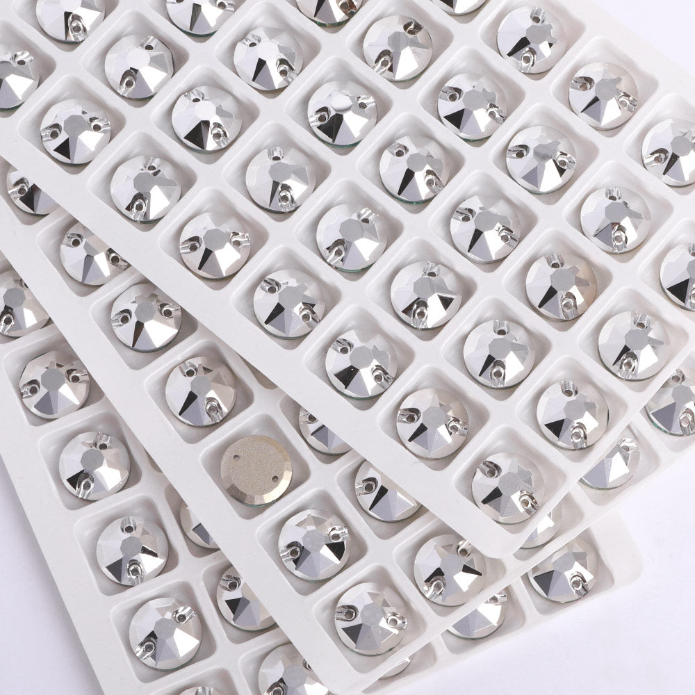 Comet Argent Light XIRIUS Round Shape High Quality Glass Sew-on Rhinestones WholesaleRhinestone