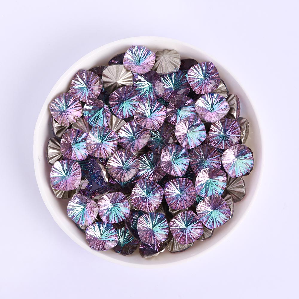 Millennium Series Round Square Shape Vitrail Light Glass Pointed Back Fancy Rhinestones WholesaleRhinestone