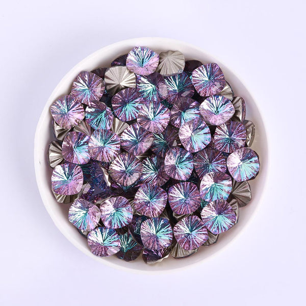 Millennium Series Round Square Shape Vitrail Light Glass Pointed Back Fancy Rhinestones WholesaleRhinestone