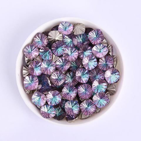 Millennium Series Round Square Shape Vitrail Light Glass Pointed Back Fancy Rhinestones WholesaleRhinestone