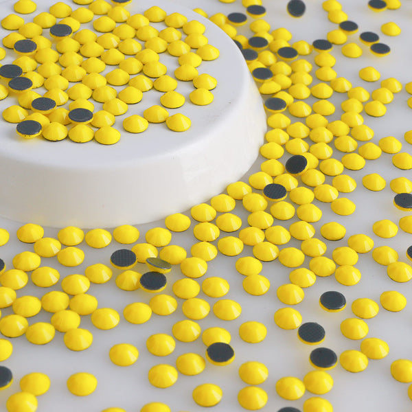 Yellow Porcelain Glass HotFix Rhinestones WholesaleRhinestone