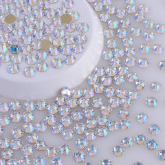 Blue Moonlight Glass Flat Back Glue-On Rhinestones 16 Cut Facets In Bulk WholesaleRhinestone