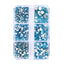 Mixed Sizes 6 Grid Box Aquamarine Glass FlatBack Rhinestones For Nail Art  Silver Back WholesaleRhinestone