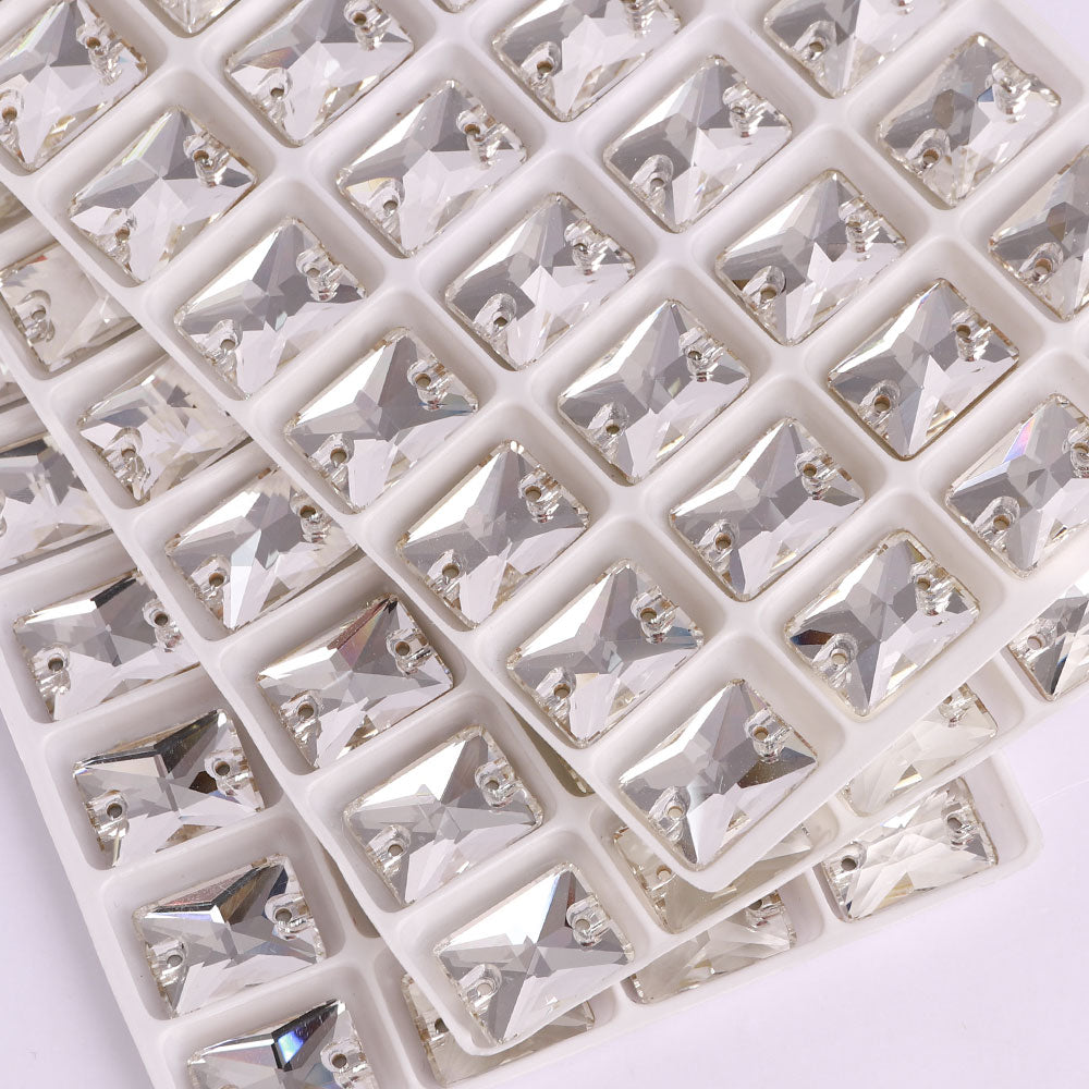 Crystal Rectangle Shape High Quality Glass Sew-on Rhinestones WholesaleRhinestone