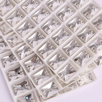 Crystal Rectangle Shape High Quality Glass Sew-on Rhinestones WholesaleRhinestone