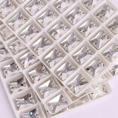 Crystal Rectangle Shape High Quality Glass Sew-on Rhinestones WholesaleRhinestone
