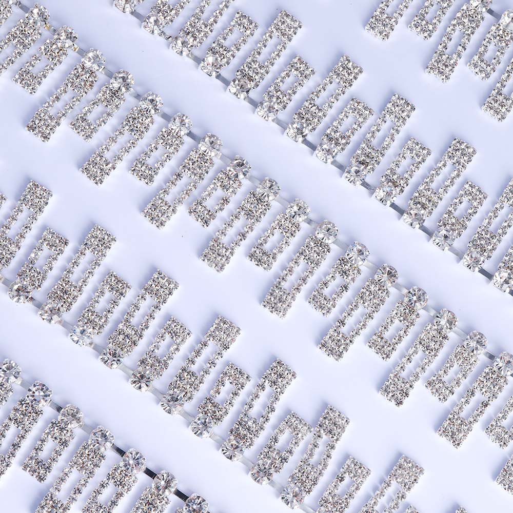 Sew-on Crystal Glass Rhinestone Trim Chain Applique RA1237 Secondary image