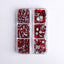 Mixed Sizes 6 Grid Box Light Siam Glass HotFix Rhinestones For Clothing DIY WholesaleRhinestone
