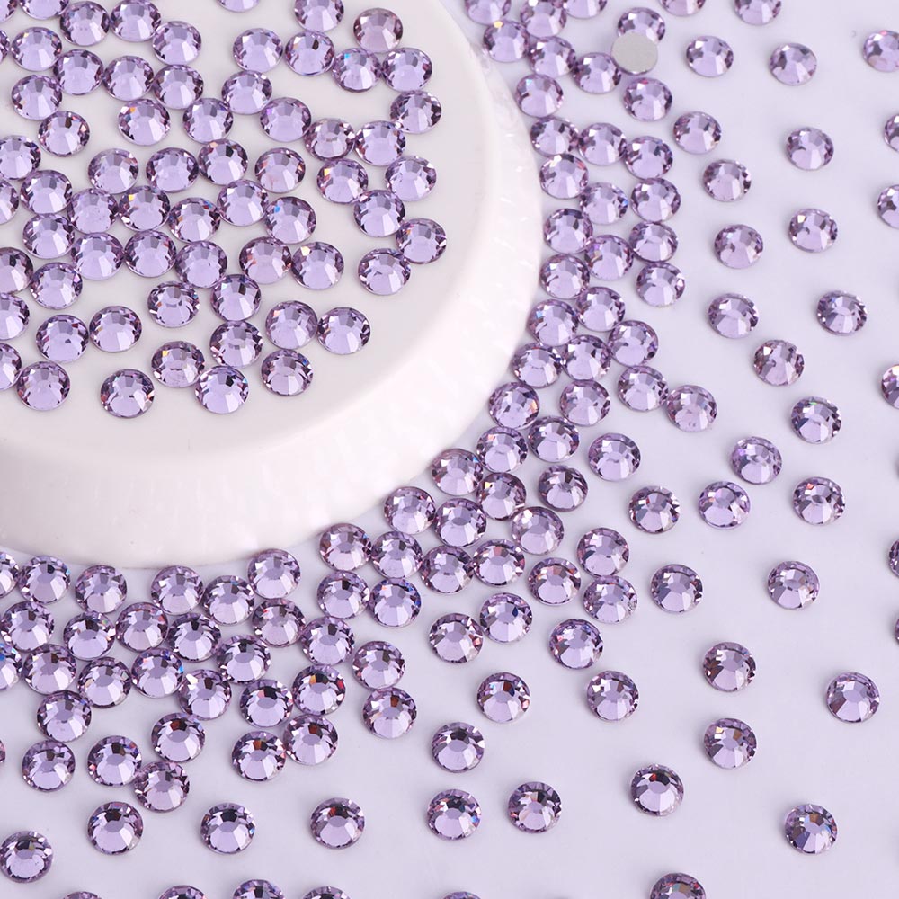 Lavender Glass Flat Back Rhinestones In Bulk WholesaleRhinestone