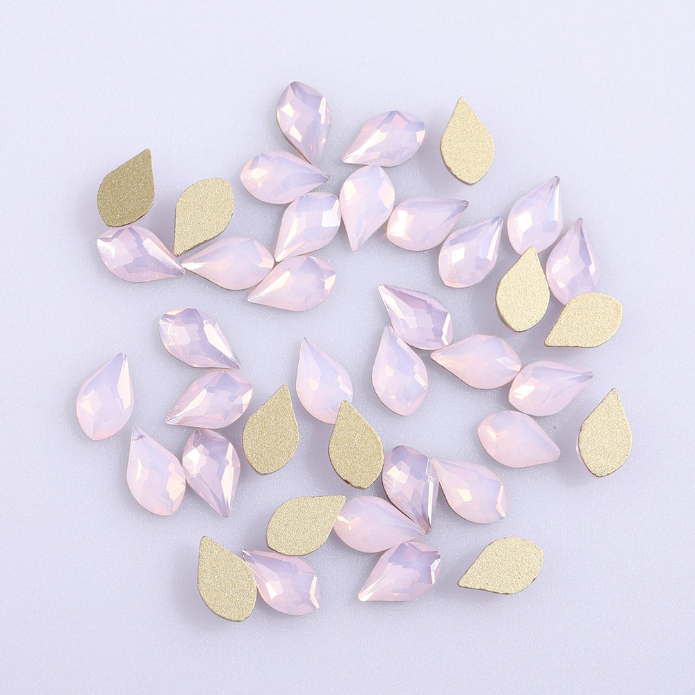 Maple leaves Shape Pink Opal Flat Back Fancy Rhinestones WholesaleRhinestone