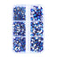 Mixed Sizes 6 Grid Box Amethyst AB Glass FlatBack Rhinestones For Nail Art Silver Back WholesaleRhinestone