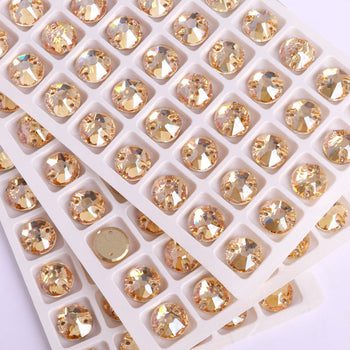 Golden Shadow XIRIUS Round Shape High Quality Glass Sew-on Rhinestones WholesaleRhinestone