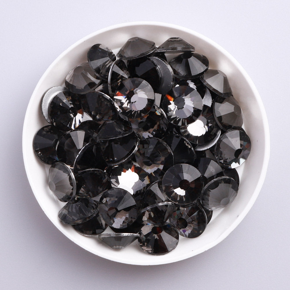 Black Diamond Glass FlatBack Rhinestones In Bulk WholesaleRhinestone