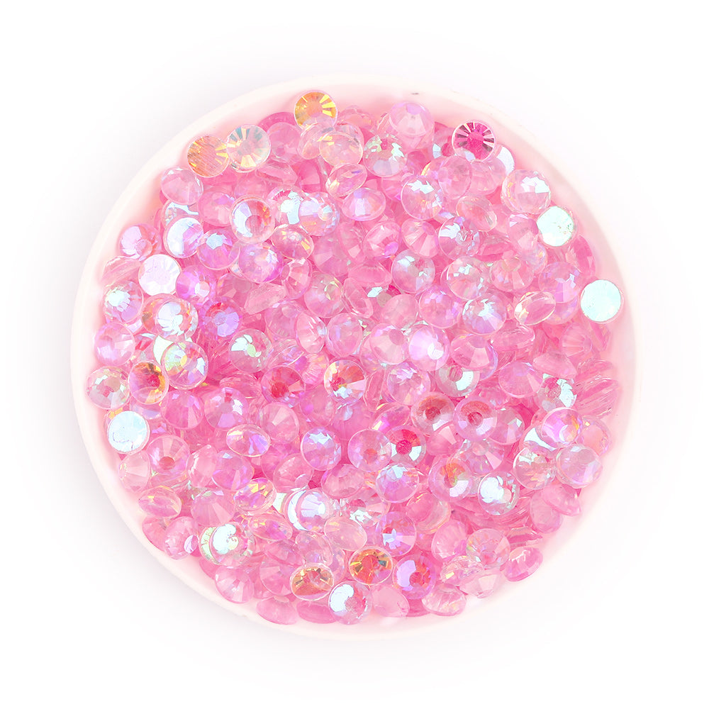 Aurora Light Pink Unfoiled Glass Flat Back Rhinestones WholesaleRhinestone