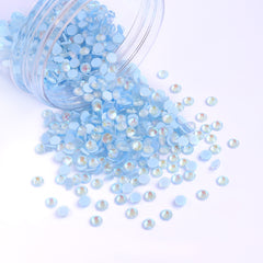 Mocha Light Blue Glass FlatBack Luminous Rhinestones For Nail Art WholesaleRhinestone