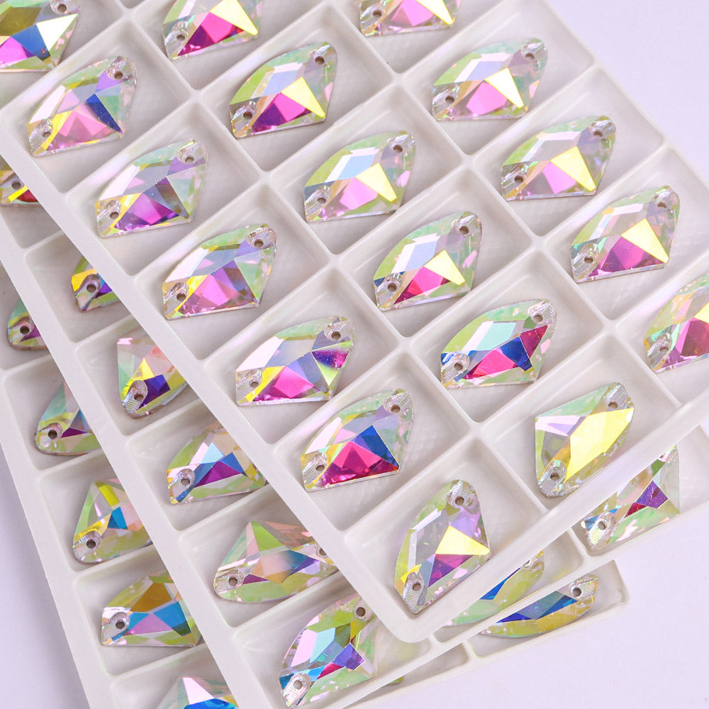 Crystal AB Galactic Shape High Quality Glass Sew-on Rhinestones WholesaleRhinestone