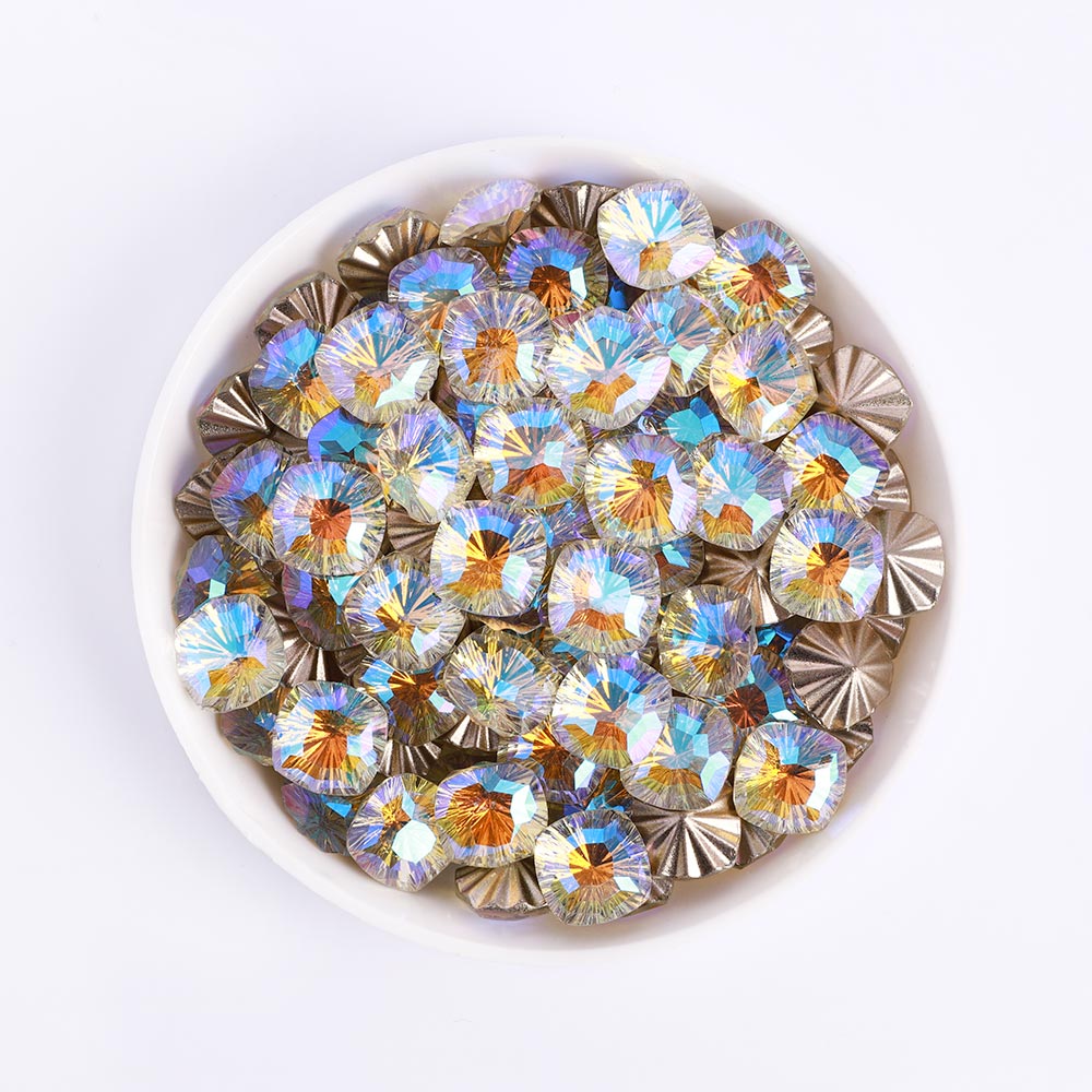 Millennium Series Round Square Shape Paradise Shine Glass Pointed Back Fancy Rhinestones WholesaleRhinestone