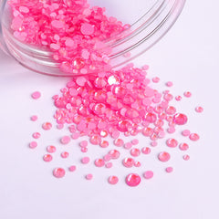 Mixed Sizes Mocha Pink FlatBack Luminous Rhinestones For Nail Art WholesaleRhinestone