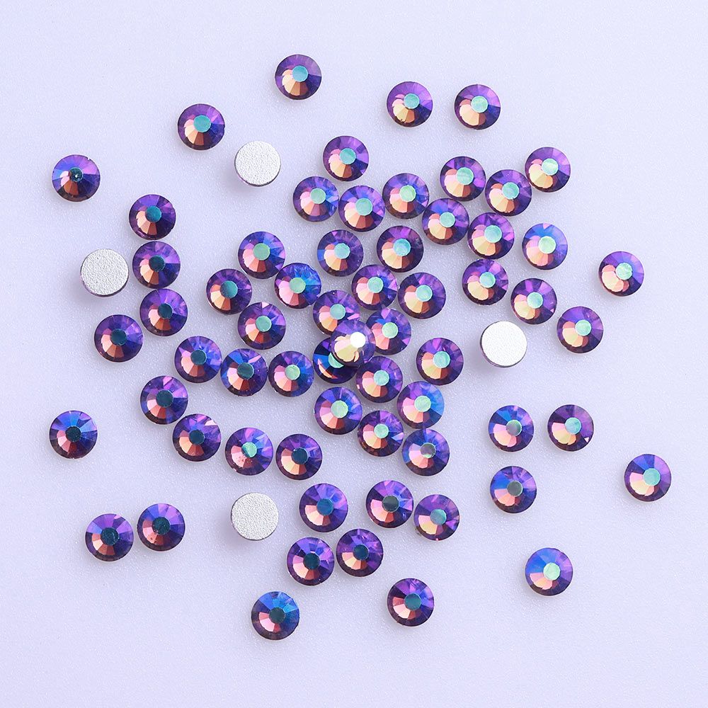 Tanzanite AB Glass FlatBack Rhinestones Silver Back WholesaleRhinestone