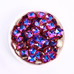 Purple Volcano Square Octagon Shape Pointed Back Fancy Rhinestones WholesaleRhinestone