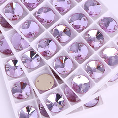 Violet Rivoli Shape High Quality Glass Sew-on Rhinestones WholesaleRhinestone