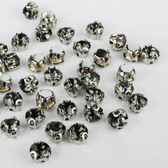 Black Diamond Sewing 3D Claw Rhinestones Silver Base WholesaleRhinestone