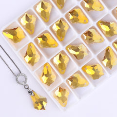 Metallic Sunshine Baroque High Quality Glass Rhinestone Pendant WholesaleRhinestone