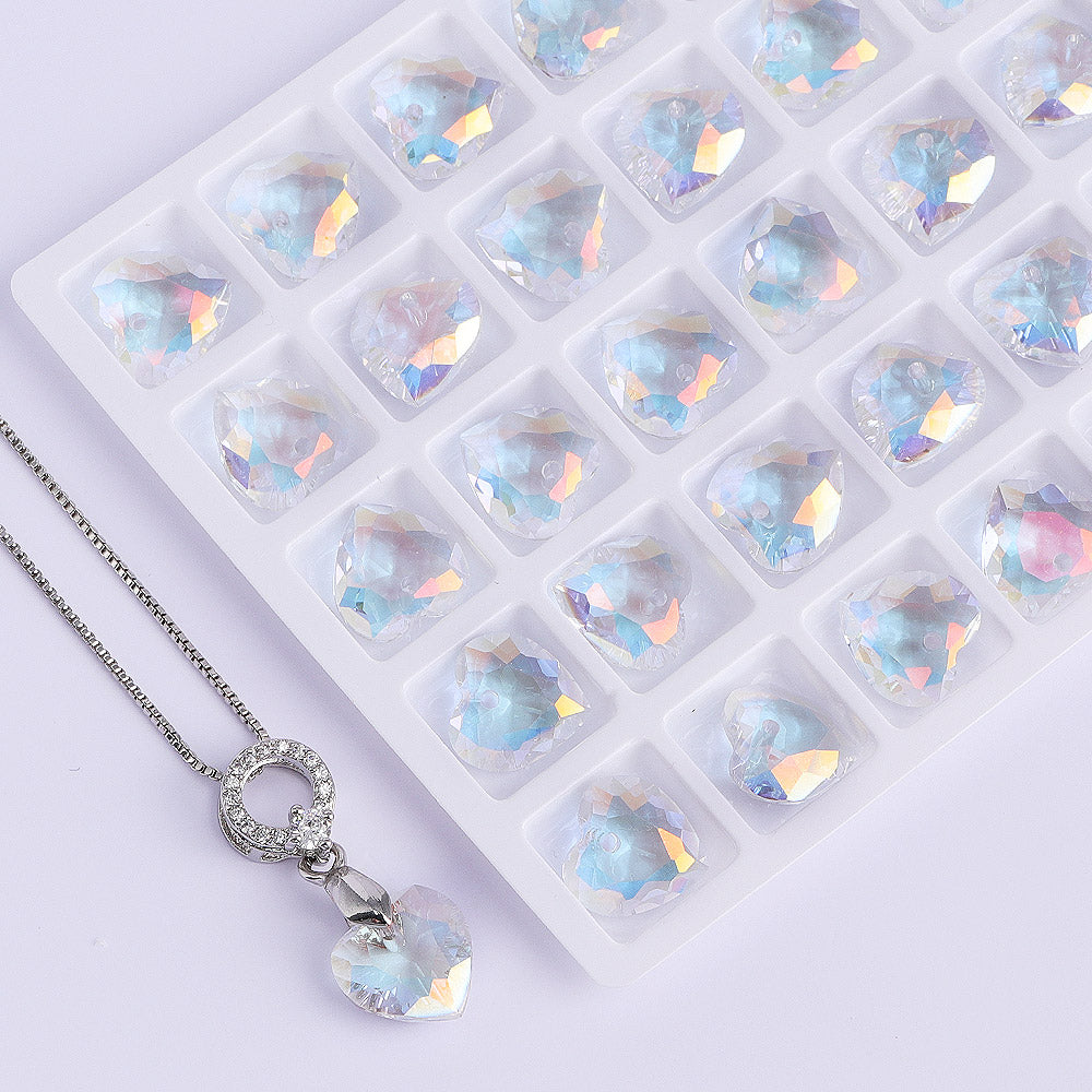 Let Crystal AB Heart Cut Høj kvalitet glas rhinestone vedhæng Sekundært billede