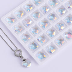 Light Crystal AB Heart Cut High Quality Glass Rhinestone Pendant WholesaleRhinestone