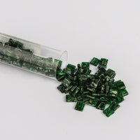 Miyuki Tila Glass Seed Beads Transparent Green Picasso TL-4507 WholesaleRhinestone