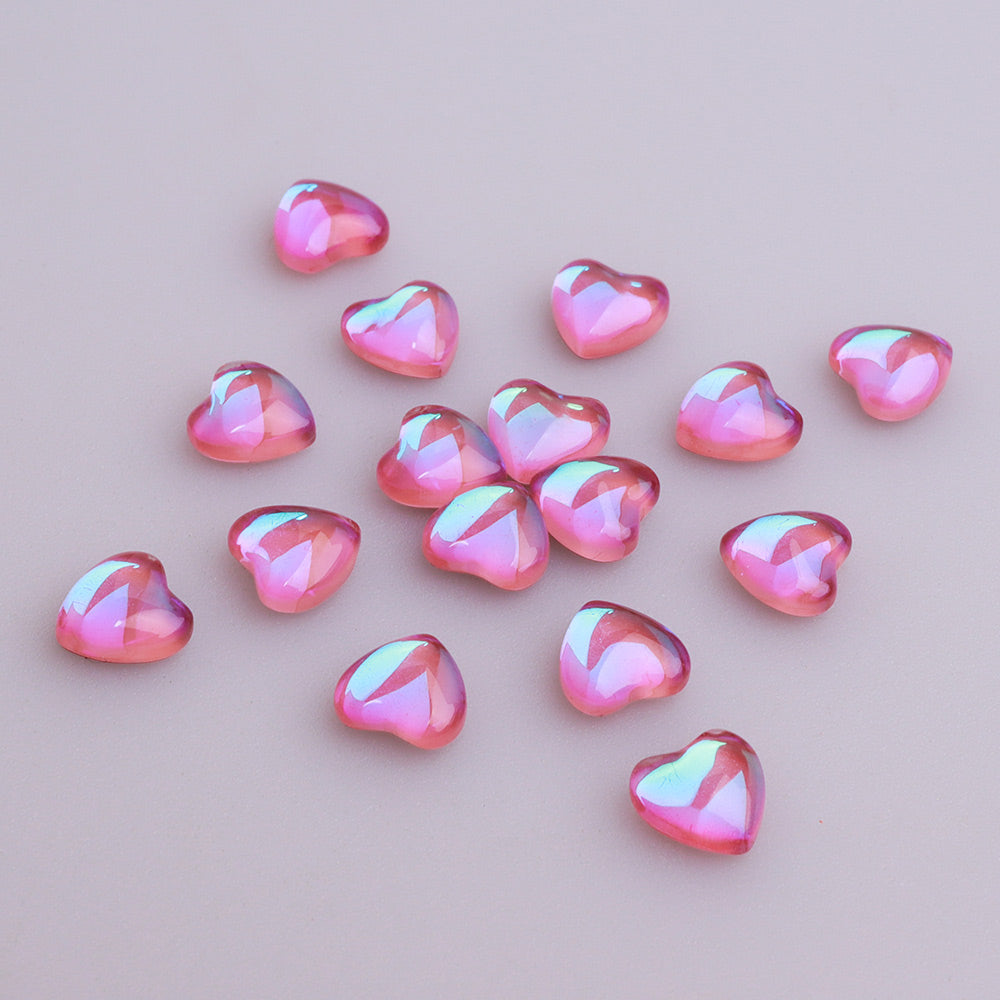 Heart Shape Red Bean Paste Flat Back Fancy Rhinestones WholesaleRhinestone