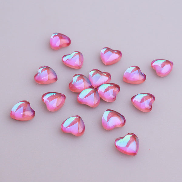 Heart Shape Red Bean Paste Flat Back Fancy Rhinestones WholesaleRhinestone