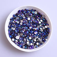 Mixed Sizes Tanzanite AB FlatBack Rhinestones For Nail Art Silver Back WholesaleRhinestone