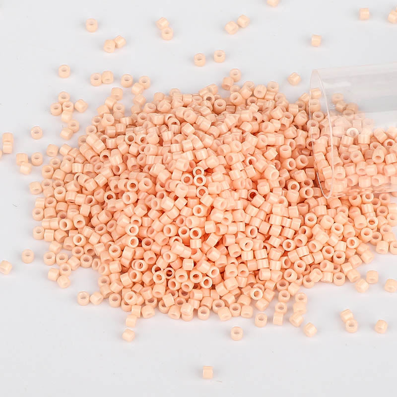 Miyuki Delica Seed Beads 11/0 Opaque Luster Light Peachy Coral Pink DB-206 WholesaleRhinestone