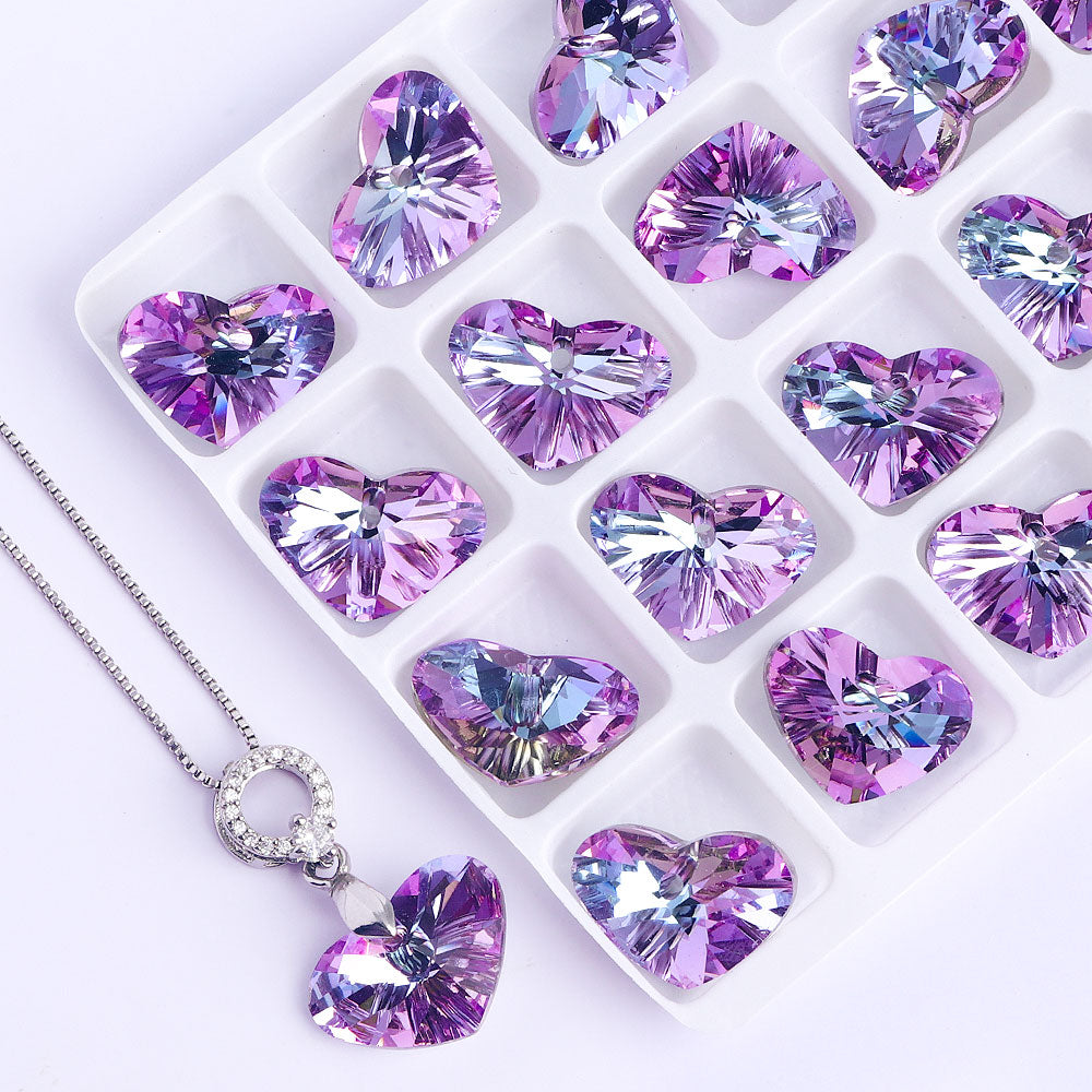 Vitrail Light Truly In Love Heart High Quality Glass Rhinestone Pendant Secondary image