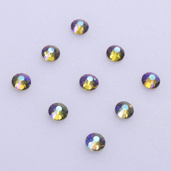 Olive Green AB Glass FlatBack Rhinestones In Bulk WholesaleRhinestone