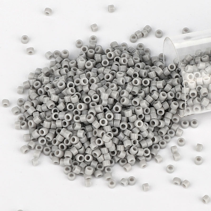 Miyuki Delica Seed Beads 11/0 Matte Opaque Ghost Gray DB-1139 WholesaleRhinestone