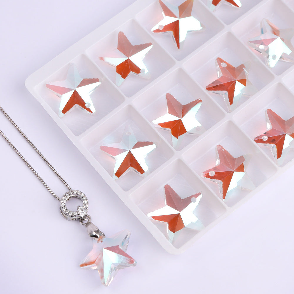 Crystal Shimmer Star Shape High Quality Glass Rhinestone Pendant WholesaleRhinestone